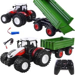 Ferngesteuerter Traktor + grüner Anhänger mit Fernsteuerung RC0602