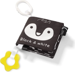 Sensorisches Stoffbuch BLACK & WHITE mit Beißring und Aufhängering