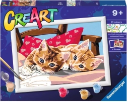 Ravensburger CreArt Malen nach Zahlen – zwei kuschelige Kätzchen (24 × 18 cm)