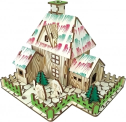 Holz-3D-Puzzle Hexenhütte WOODCRAFT