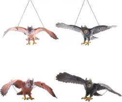 Fliegende Eule aus Kunststoff 38 cm zum Aufhängen