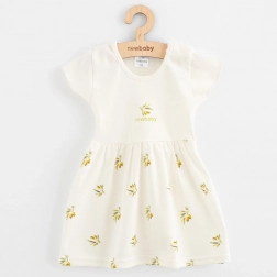 Baby-Kleid aus Bio-Baumwolle mit kurzem Ärmel New Baby Oliven, 74 (6–9 Monate)
