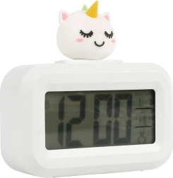 Weißer Wecker mit Einhorn