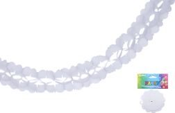 Weiße Papiergirlande 3,6 m