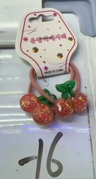 Haargummis mit Kirschmotiv, Set 2 Stk.