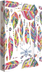 Heftbox A4 Jumbo Feder-Motiv