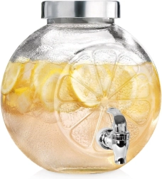 Getränkespender aus Glas mit Zapfhahn 5,4 l