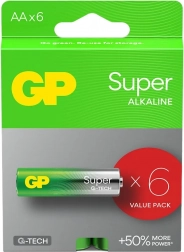 Alkalische Batterien GP Super AA 6 Stk