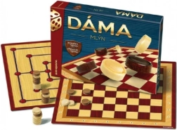 Dame und Mühle Holzsteine Gesellschaftsspiel