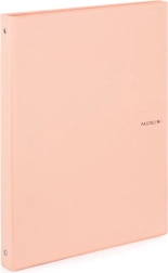 KARIS Ringbuch-Notizbuch A5 pastelini apricotfarben aus PVC, 4-Ring-Mechanik, 100 Blatt