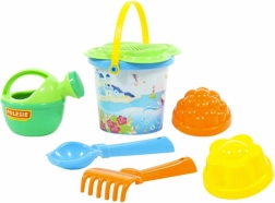 Sandspielset mit kleinem Eimer und Sieb