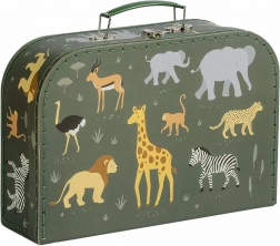 A Little Lovely Company Set aus zwei Kinderkoffern aus Karton mit Waldtier-Motiv – Tiere