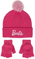BARBIE Winter-Set – Mütze und Handschuhe für Kinder von 5–8 Jahren