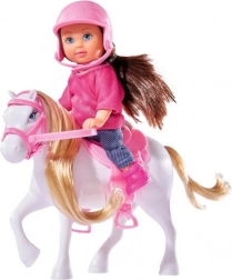 Puppe EVI mit Pferd