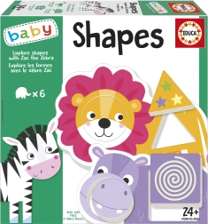 EDUCA Baby-Einlegepuzzle Entdecke die Formen mit Zebra Zak (6 × 2 Teile)