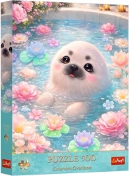 Puzzle Premium Plus Cuteness Overload Słodka foka – 500 Teile
