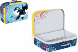 Schul-Pappkoffer mit Orca-Motiv