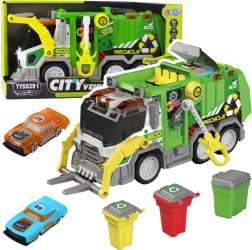 Städtische Müllabfuhr-Fahrzeuge mit Licht und Sound