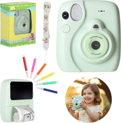 Sofortbild-Kinderkamera mit 16× Zoom, grün, inklusive Zubehörset