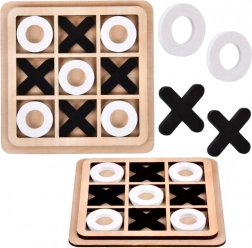 Holz-Tic-Tac-Toe – strategisches Logikspiel für Kinder und Erwachsene