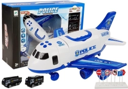 Klappbares Polizeitransportflugzeug 1:64 mit Licht und Sound