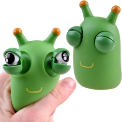 Anti-Stress-Knetfigur Schnecke – grüner Squishy mit Glubschaugen