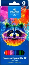 Sechskant-Buntstifte KOH-I-NOOR 12 Stk Waschbär