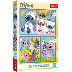 Puzzle 2x70 - Disney Lilo und Stitch - Keine Langeweile mit Stitch