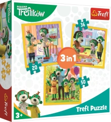 Puzzle Trefliki 3-in-1 – Zusammen ist es schön (20, 36, 50 Teile)