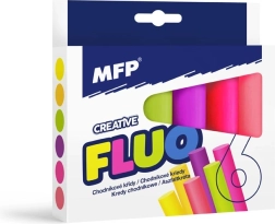 Neon-Straßenkreiden, rund, 6 St., Farbmix