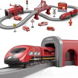 Elektrischer Feuerwehr-Zug WOOPIE, 66 Teile