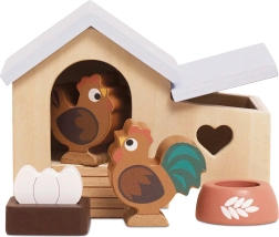 Le Toy Van Holz-Hühnerstall – Zubehör-Set fürs Puppenhaus