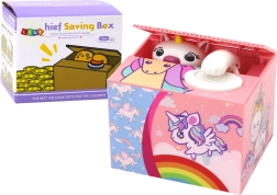 Sparbüchse Wir lernen zu sparen Einhorn Rosa Melodie