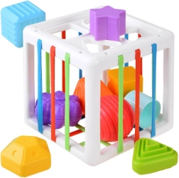 Steckwürfel für die Kleinsten mit elastischen Bändern