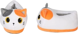 Plüsch-Hausschuhe orange Katzen