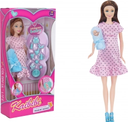 Schwangere Puppe mit Zubehör-Set 29 cm