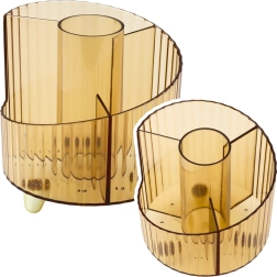 Transparenter gelber Organizer für Schulbedarf