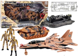 Militärspielset mit Panzer, Jet und Soldatenfiguren mit Soundeffekten