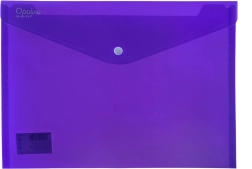Kunststoff-Dokumentenmappe mit Druckknopf A4 OPALINE, violett, 180 µm
