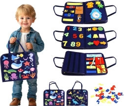 Sensorisches Busy-Buch – Wasser- und Dinosaurierwelt