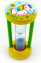 Sanduhr zur Messung der Zahnputzzeit Einhorn