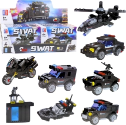 Konstruktions-Bauset SWAT – Fahrzeuge und Einsatzmittel 2-in-1 (92–117 Teile)