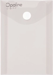 Umschlag mit Druckknopf A7 hoch, transparent Opaline