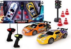 Set aus 2 RC‑Autos mit Lichtindikator