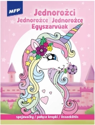 Malbuch Verbinde-die-Punkte Einhörner 210 × 276 mm, 32 Seiten