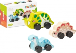 Fröhliche Dinosaurier – Holzset, 3-teilig