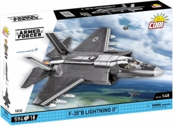 Modell des Kampfjets F-35B Lightning II aus Bausteinen