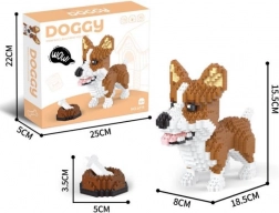 Bausteinset 1200 Teile Welsh Corgi