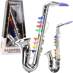 Kinder-Musikinstrument – silbernes Saxofon