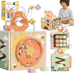 Klassischer hölzerner Lernwürfel 5 in 1